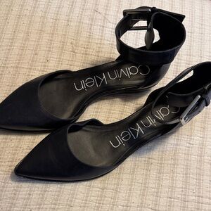 Calvin Klein Black Ankle Strap Heels